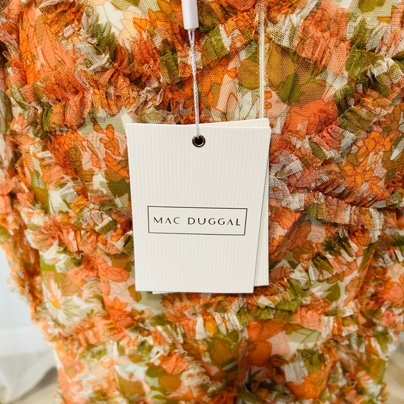 Mac Duggal 8134 Cutout Back Lattice Ruffle Dress - Picture 6 of 7